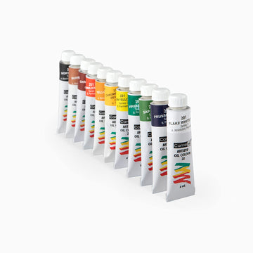 Camel Artist's Oil Color Box - 9ml tubes, 12 Shades