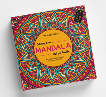 Mandala Art Colouring Books for Adults with Tear Out Sheets (Adult Colouring Book) + Faber-Castell Connector Pen Set - Pack of 25 (Assorted) (Set of 2 books)