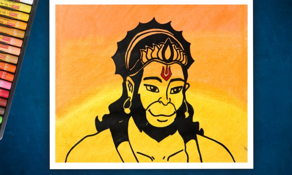 Learn How to Draw Lord Hanuman (Hinduism) Step by Step : Drawing Tutorials