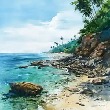 Tranquil Cove by the Emerald Sea