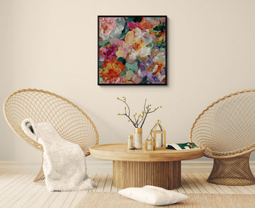 Vibrant Textured Floral Burst