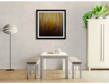 Gold Abstract Drip Painting – Luxury Metallic Textured Art Work