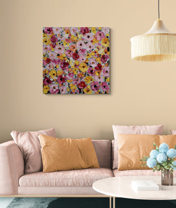 Abstract Floral Painting | Vibrant Hand-Painted Flower Artwork