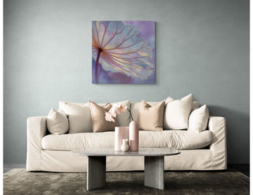 Ethereal Iridescent Leaf Close-Up – Dreamy Botanical Macro Art