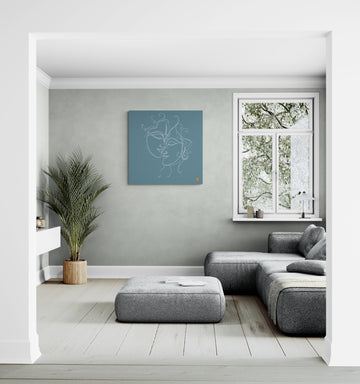 Minimalist Radha Krishna Line Art | Modern Spiritual Wall Decor