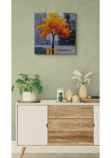Flame of Autumn in the Concrete Stillness