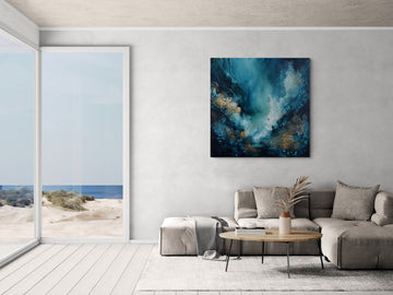 Deep Ocean Abyss with Gold Accents