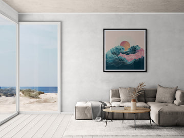 Textured Sunrise Ocean Swirl