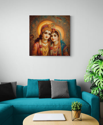 Radha and Krishna: Divine Embrace