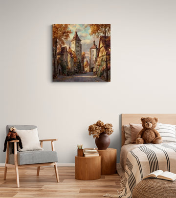 Golden Towers of an Autumn Village