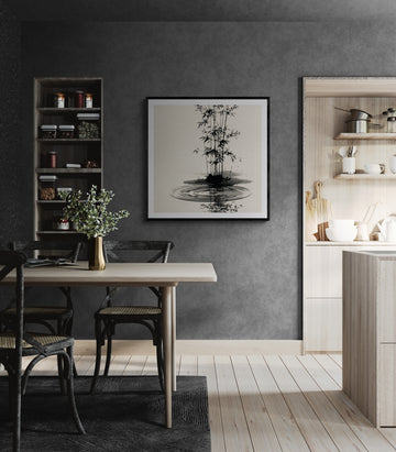 Sumi-e Bamboo Reflection / Ink Wash Bamboo Grove