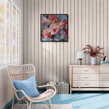 Textured Floral Tapestry in Bright Hues