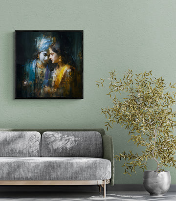 "Nightfall Devotion: Impressionistic Embrace"