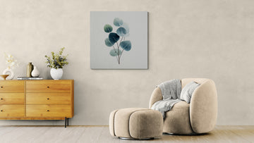 Minimalist Eucalyptus Branch Watercolor | Botanical Wall Art