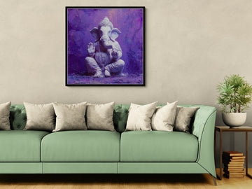 Indigo and Amethyst Ganesha Sculpture