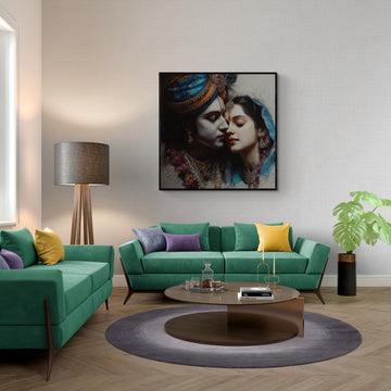 "Shadows of Devotion: Realistic Intimacy of Radha Krishna"