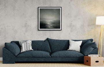 Monochromatic Textured Horizon / Abstract Stormy Seascape