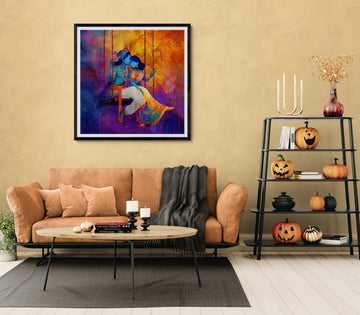 Textured Fusion of Devotion | Abstract Devotional Art