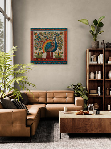 Peacock and the Tree of Life (Folk Style)