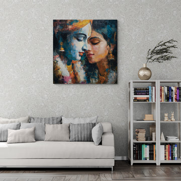 Sublime Serenity: The Embrace of Radha and Krishna