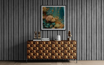 Submerged Reef: Coral, Patina, and Gold