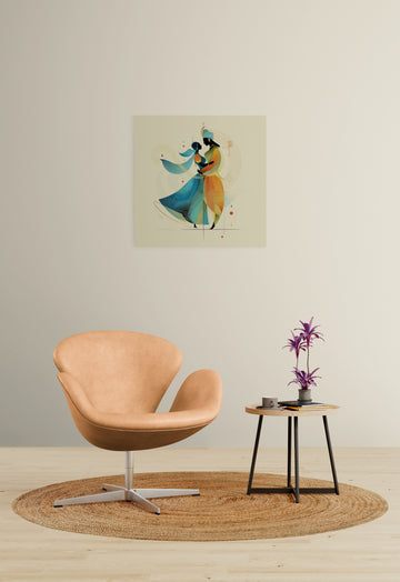 Whirling Devotion: Radha and Krishna in Graphic Motion