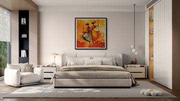 Cubist Swing Duo | Abstract Cubist Couple Art