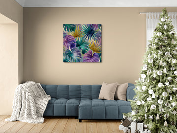 Colorful Tropical Leaf Illustration – Modern Botanical Jungle Art