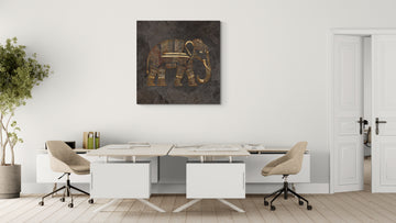 Luxury Gold Elephant Wall Art Decor For Home Office