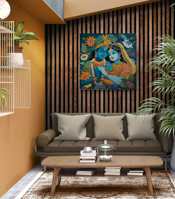 Brick Wall Bhakti Radha Krishna | Street Art Wall Decor