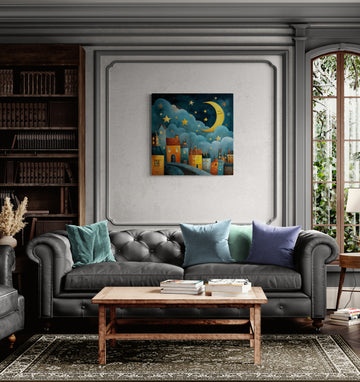 Moonlit Dreams Over Quiet Homes
