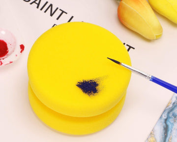 2Pc Round Synthetic Artist Brushes Sponge Polymer Clay Tools & Painting Refurbished Water Clay Pottery Sponge Crafts Wet Sponge