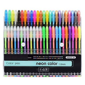 Set of 48 Neon Gel Pens
