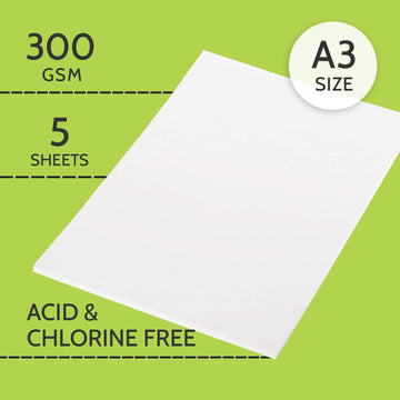 Watercolor Paper 300 GSM Cold Pressed A3 Pack of 5
