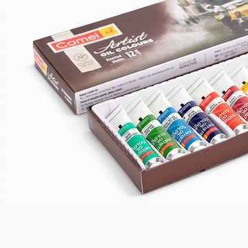 Camel Artist's Oil Color Box - 20ml tubes, 12 Shades