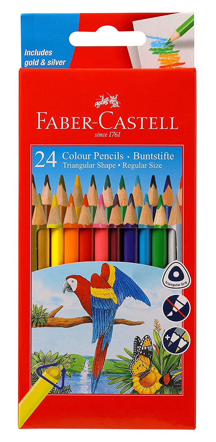 Faber-Castell Triangular Color Pencils - Pack of 24