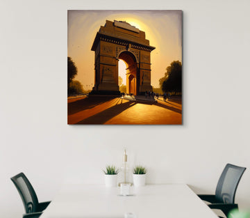 "Capture the Majestic Beauty of India Gate with our Painting Print"
