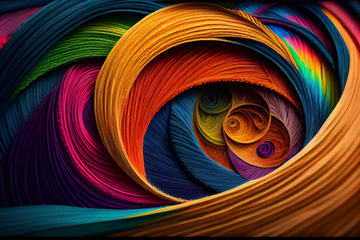 Vibrant Threads of Abstraction: A Stunning Acrylic Art Print
