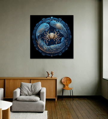 Transform Your Space with Stunning Blue Crab Illustrative Art