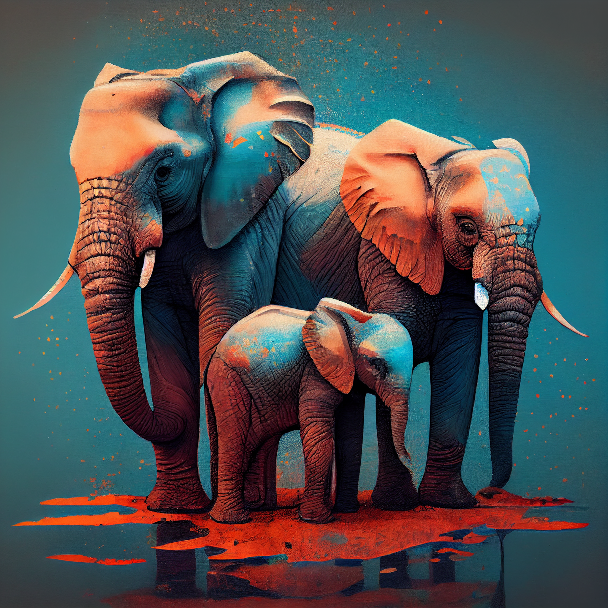 Add a Touch of Refinement to Your Home with Our Colorful Elephant Art Print
