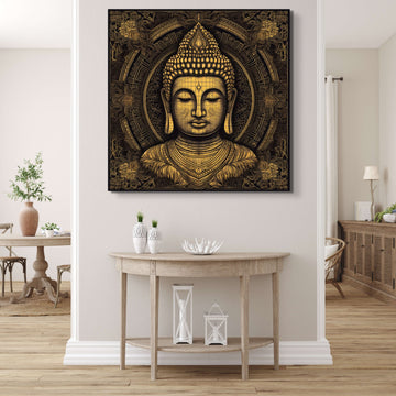 A Vintage-Inspired Artwork Print of Lord Buddha