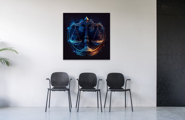 Harmony in the Cosmos: A Stunning Painting Print of the Libra Zodiac Sign
