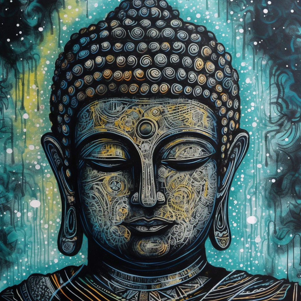 Buddha Art Painting | Lion Artwork