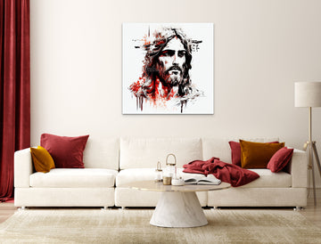 Divine Presence: Vibrant Art Print of Jesus Christ with Exquisite Details