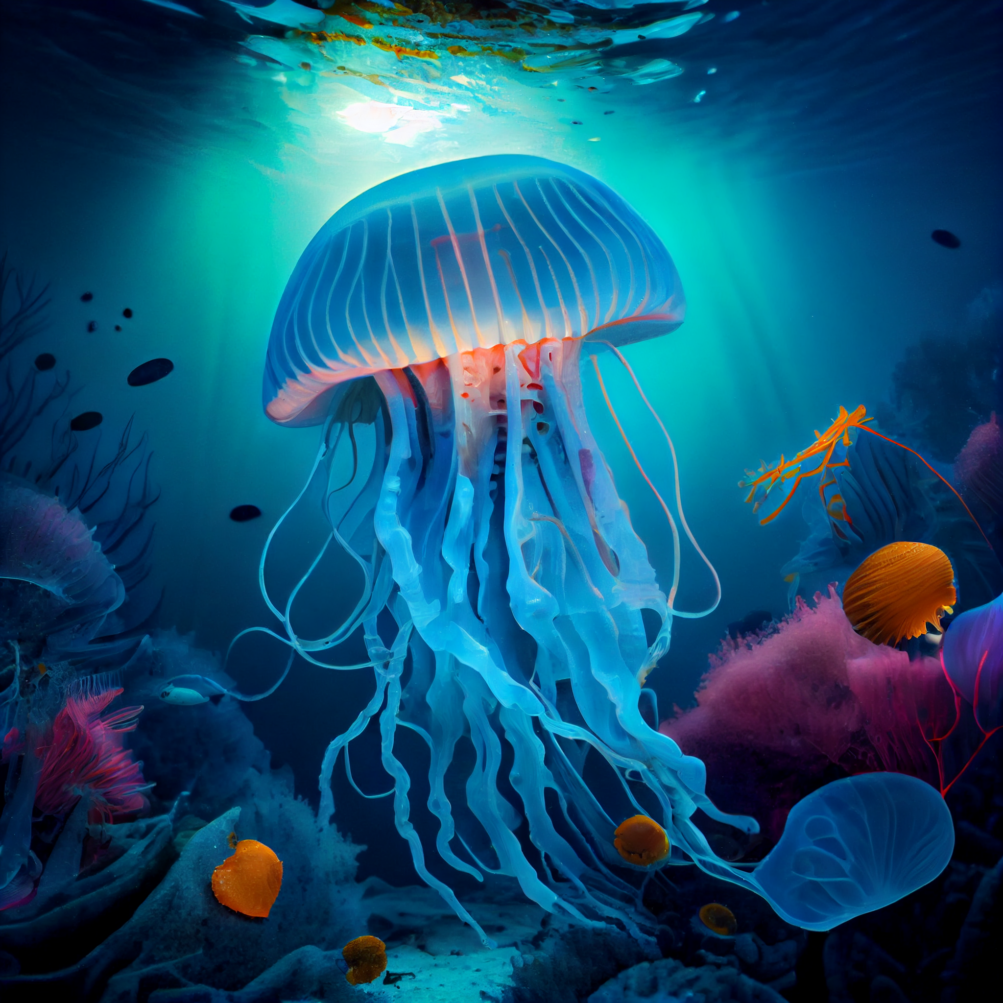 Dive into Tranquility with Our Mesmerizing Jellyfish Art Print