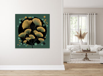Add a Touch of Nature's Beauty to Your Home with this Stunning Ginkgo Leaves Oil Painting Print !
