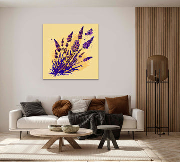 "Lavender Fields Forever: Elegant Vector Art Print of Lavender Flowers for Your Home and Office Wall Decor"