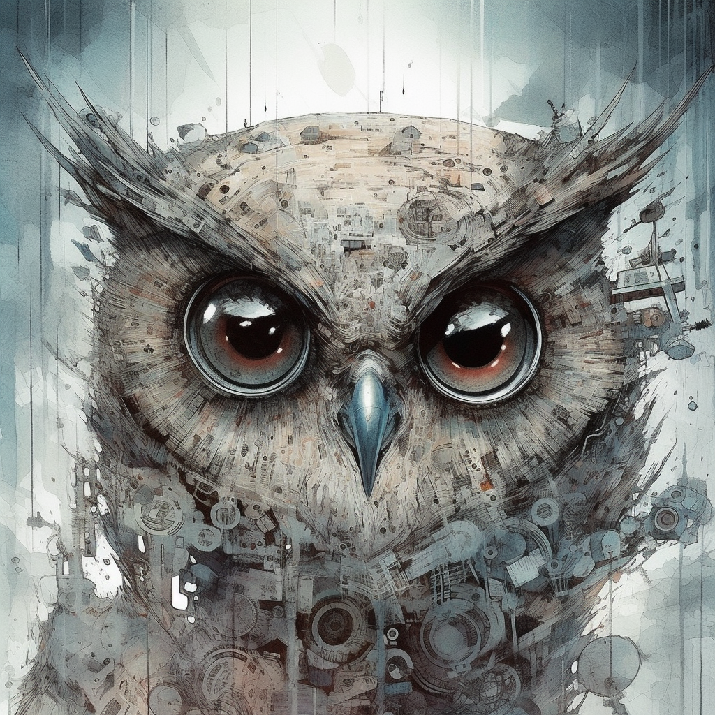 Admire the Magnificence of our Majestic Owl Portrait Print