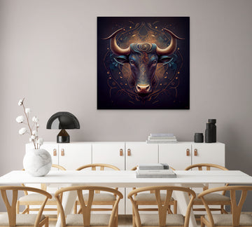 Embrace the Strength and Determination of Taurus with Our Zodiac Painting Print