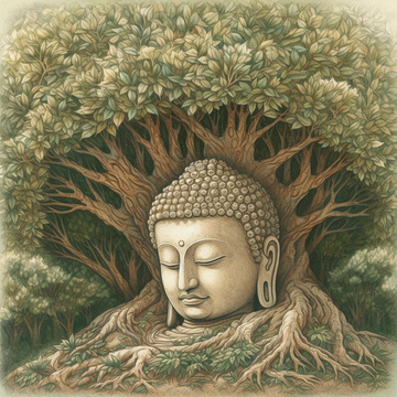 Enlighten Your Space with the Lord Buddha Arising from a Tree